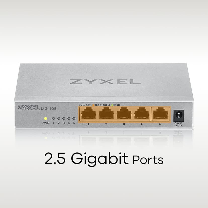 Zyxel MG-105 5-portars 2.5 Gigabit Switch