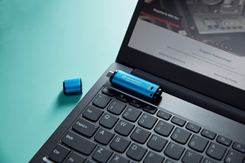 Kingston Ironkey Vault Privacy 50C 256GB USB-C Zwart, Blauw