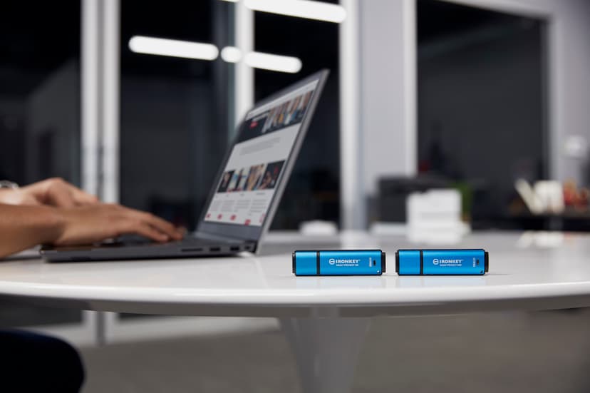Kingston Ironkey Vault Privacy 50C 256GB USB-C Zwart, Blauw