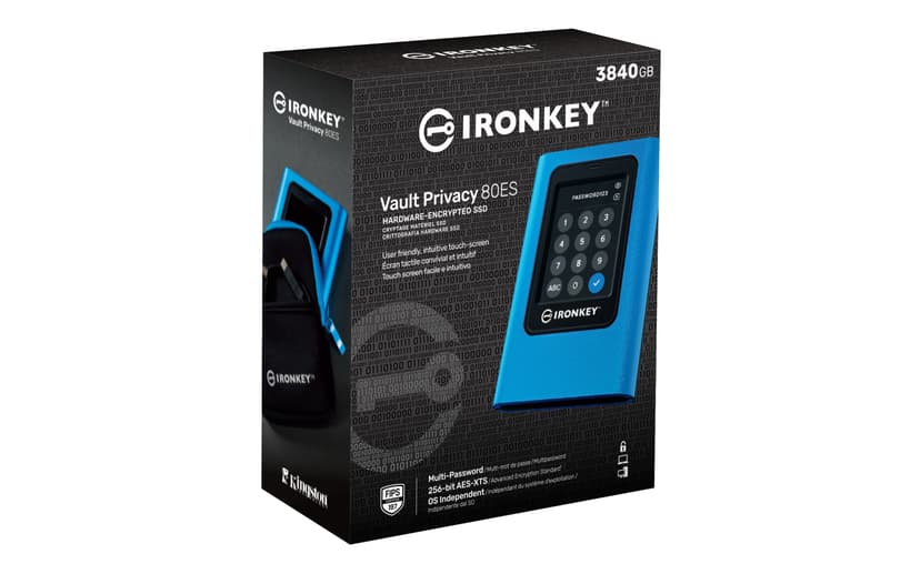 Kingston Ironkey Vault Privacy 80 3.84TB USB-C Blå
