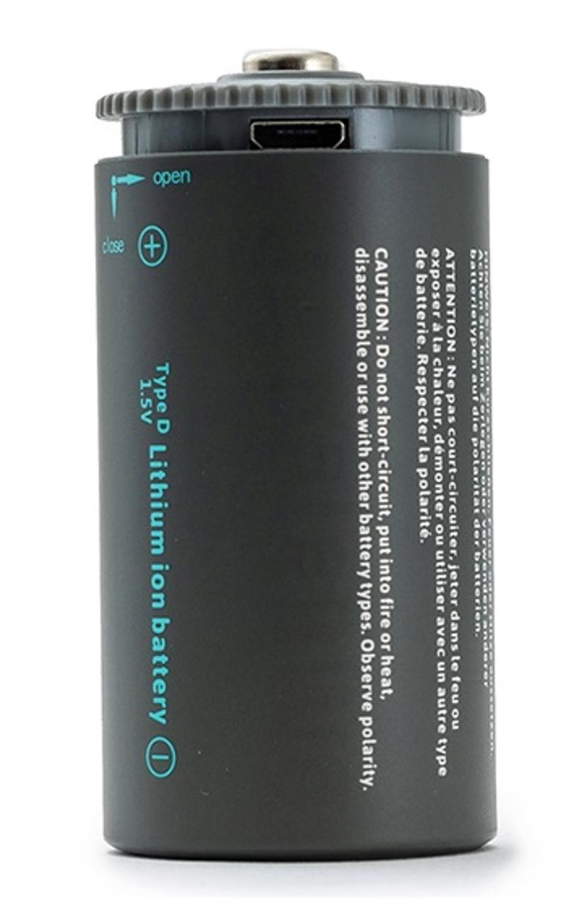 PALE BLUE Rechargeable Battery D 5000mAh 2-Pack With 2x1 Charging Cable