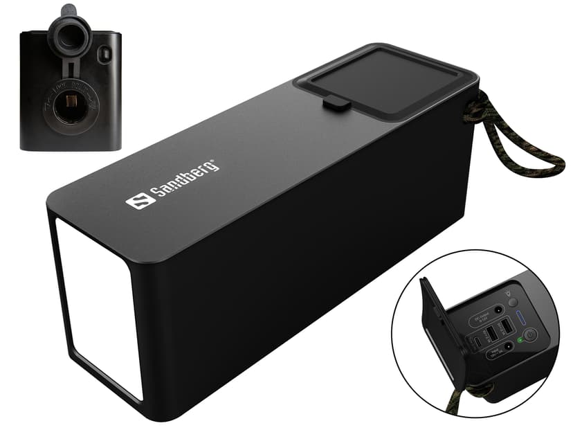 Sandberg Survivor Camper Powerbank 155, 42000Wh Musta, Valkoinen