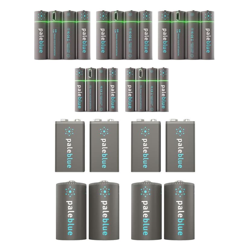 PALE BLUE Home Conversion Kit 4x9V/4xD/12xAA/8xAAA