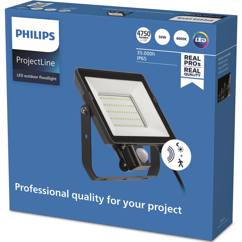 Philips ProjectLine Strålkastare 50W 4750 Lumen Sensor