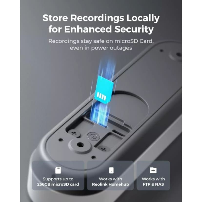 Reolink Smart Videodörrklocka 4MP Batteridriven