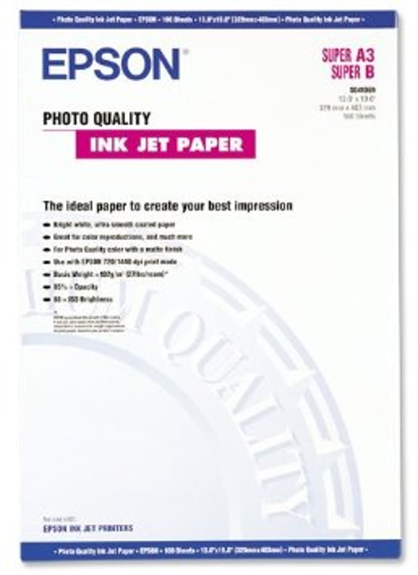 Epson Papir Photo Quality A3+ 100 ark 102 g