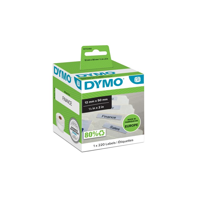 Dymo Etiketter Hängmapp 50 x 12mm - LabelWriter
