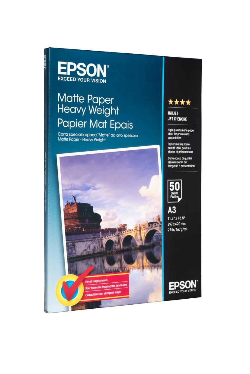 Epson Papir Heavy Weight Matt A3 50 Ark 167g