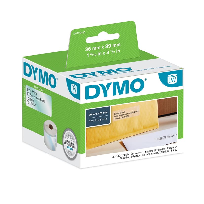 Dymo Etiketter Adress (Klar) 89 x 36mm - LabelWriter