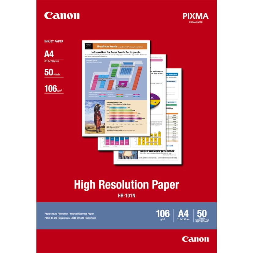 Canon Papper High Resolution Hr-101N A4 50-ark 106G