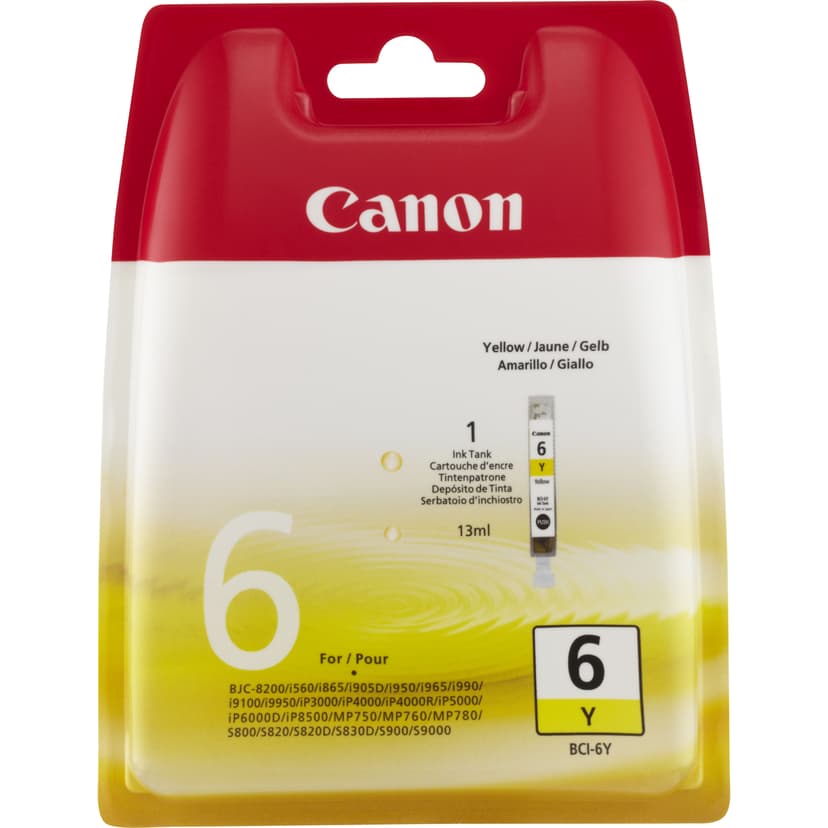Canon Inkt Geel BCI-6Y - S800/S820D/S900/I990