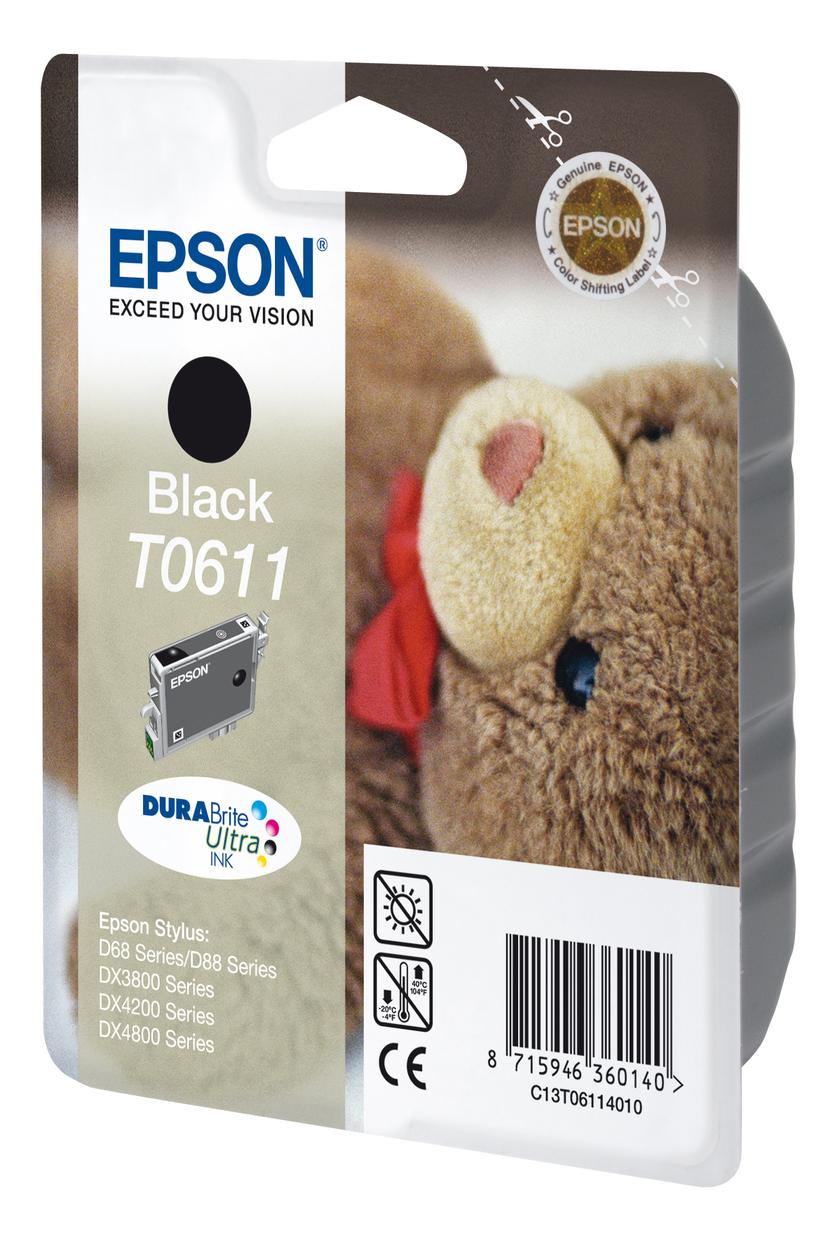 Epson Bläck Svart T0611 D68/D88/DX4800/3800