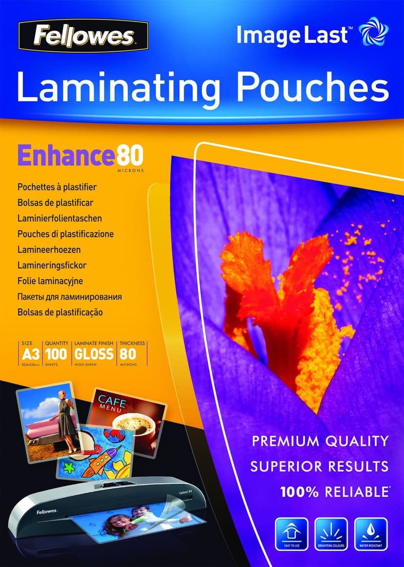 Fellowes Lamineringstaske 80 µm A3 100 stk