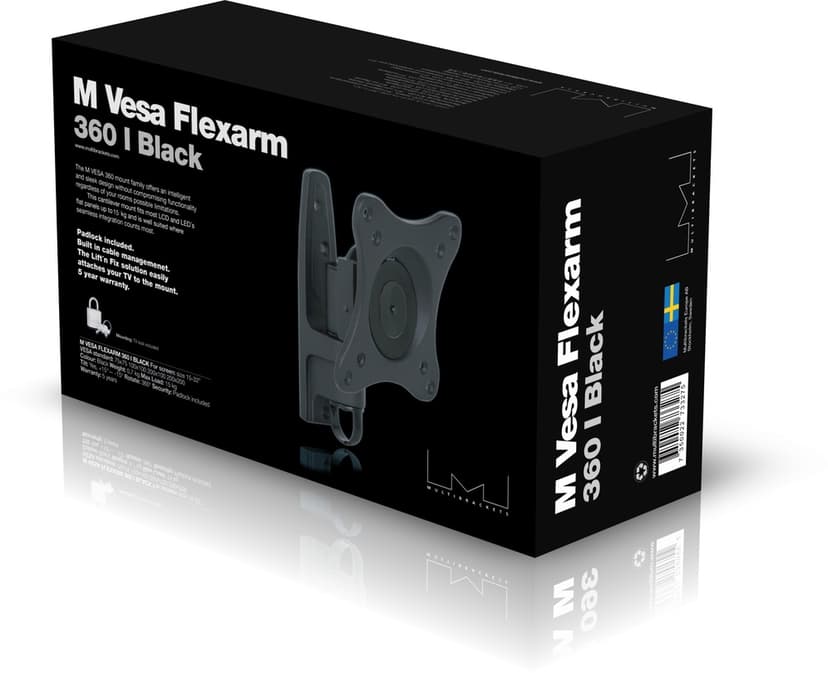 Multibrackets VESA Flexarm In 360 Black 15-40"
