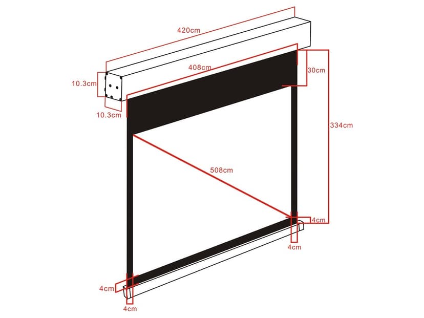 Multibrackets Projector Screen Engine 400x300 4:3 200"