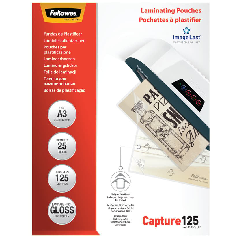 Fellowes Lamineringpose 125 µm A3 25 stk