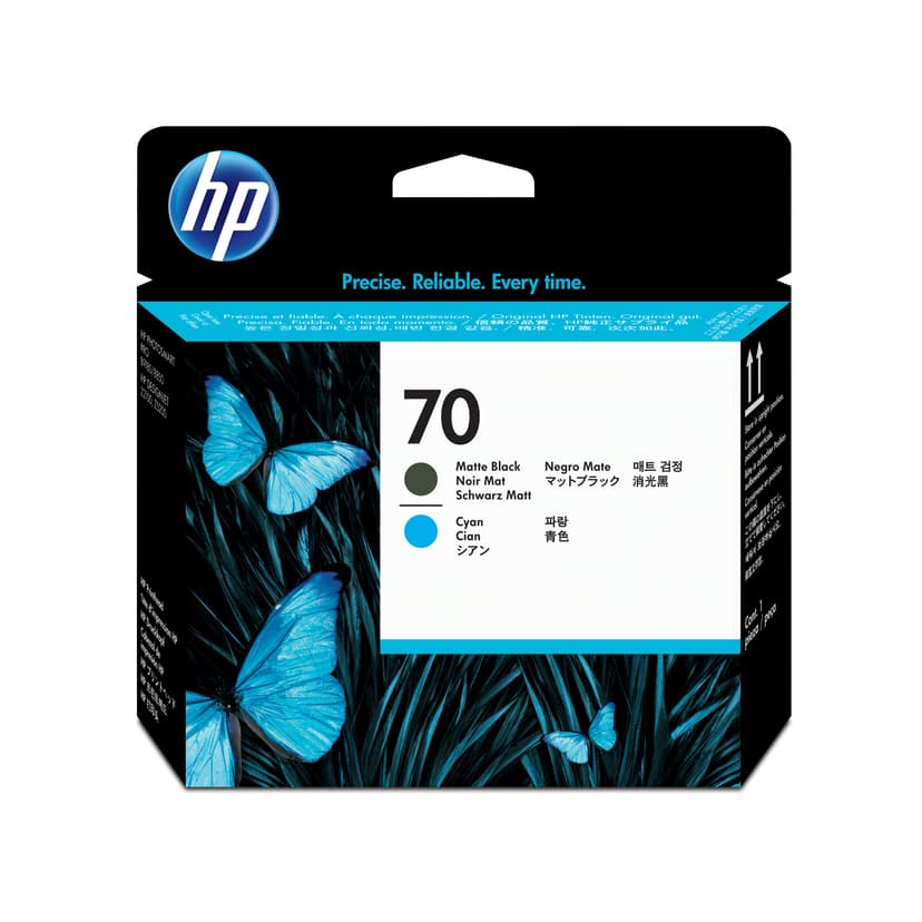 HP Skriverhode NO.70 MAT Svart & Cyan - DJ Z2100