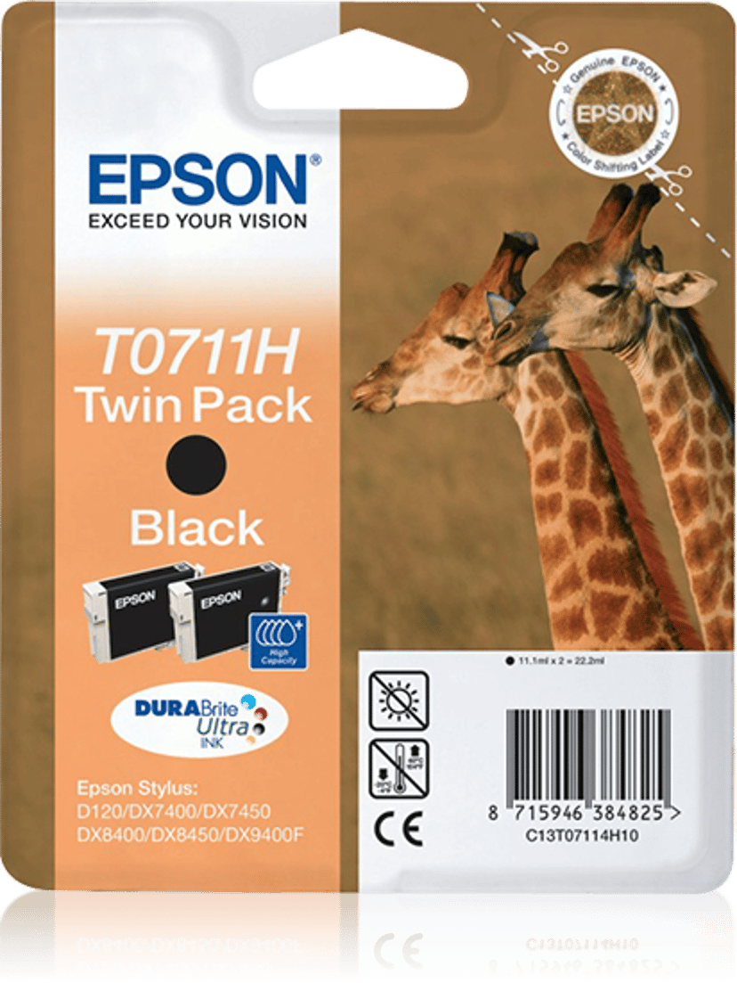 Epson Muste Musta T0711H High Capacity