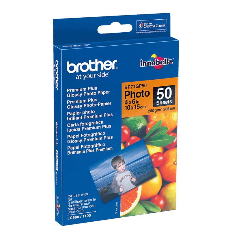 Brother Papir Foto Glossy 10x15cm 50 ark