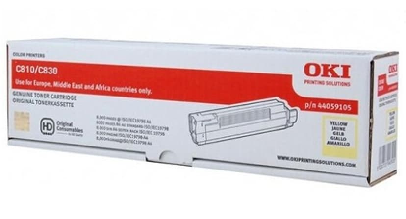 OKI Värikasetti Keltainen 8k - C810/C830