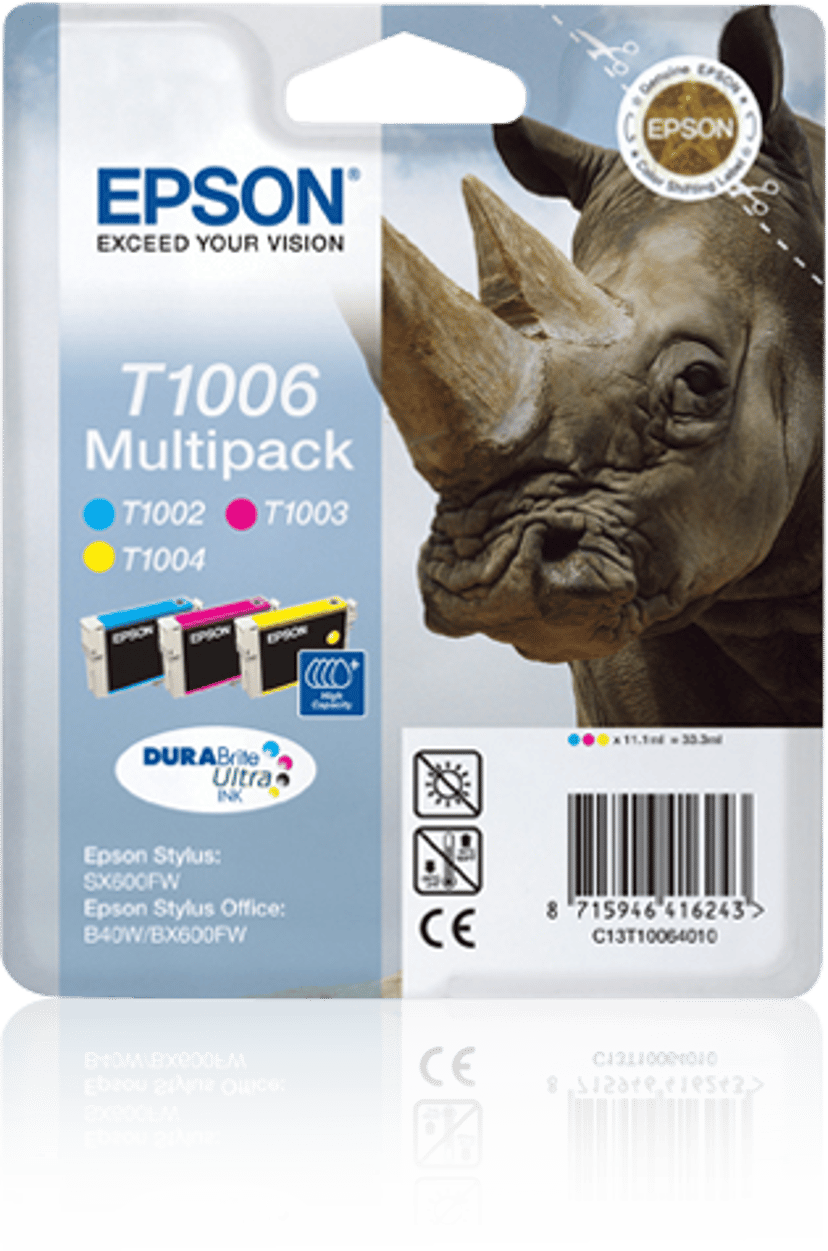 Epson Blæk Multipak T1006 - BX600 (C,M,Y)