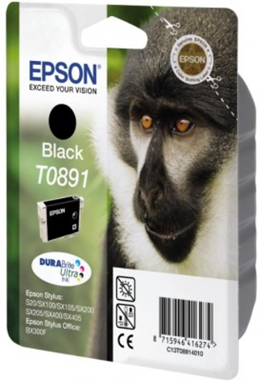 Epson Inkt Zwart T0891 - STYLUS SX100/SX105
