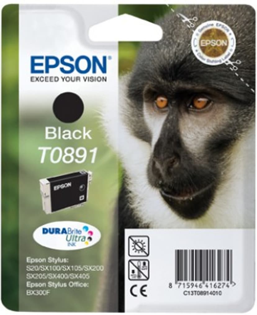 Epson Inkt Zwart T0891 - STYLUS SX100/SX105