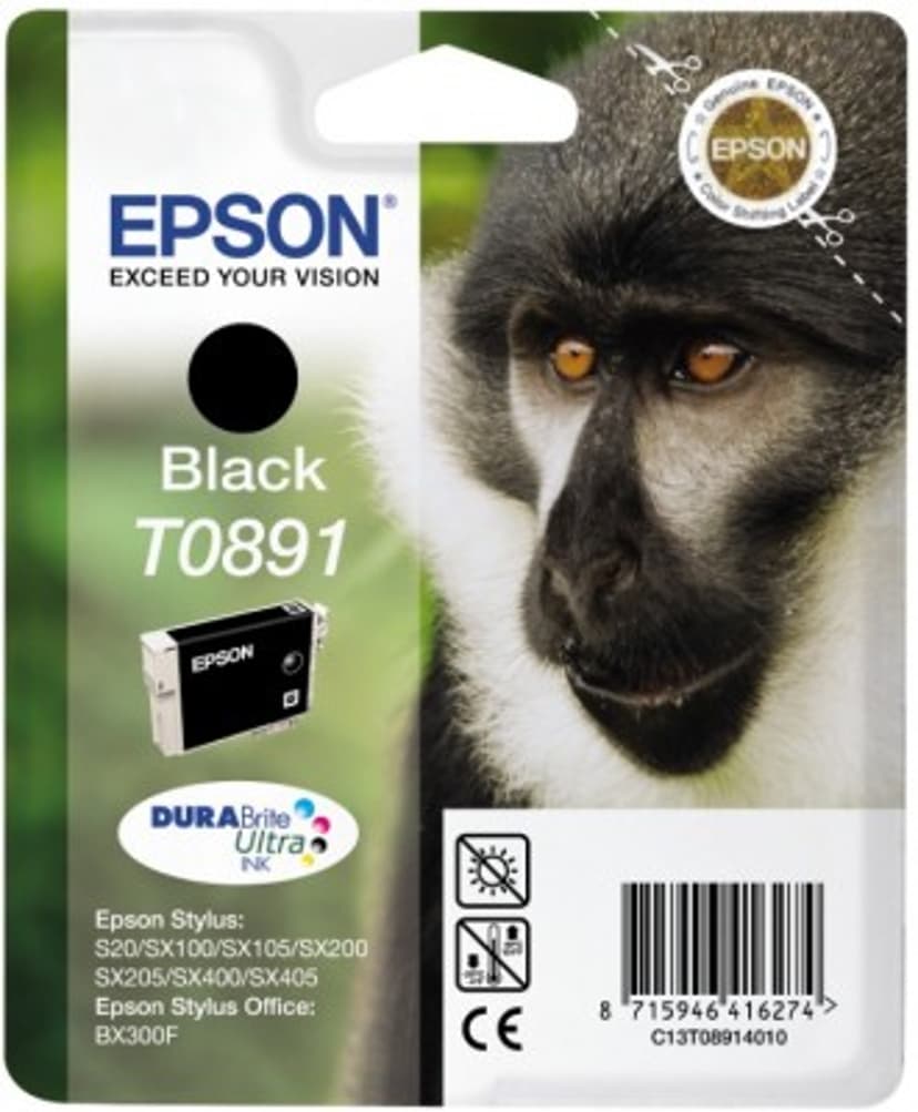 Epson Blæk Sort T0891 - STYLUS SX100/SX105