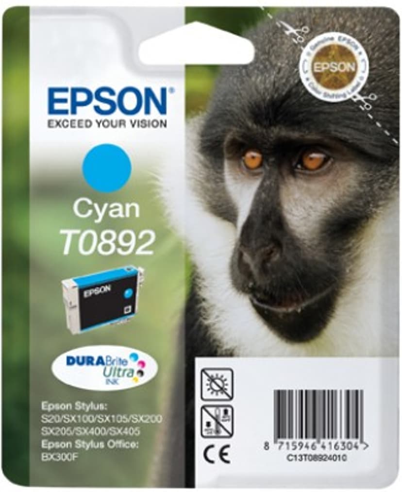 Epson Muste Syaani T0892 - SX100/SX105
