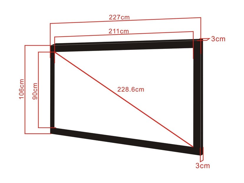 Multibrackets Projector Screen Framed 2.35:1 90"
