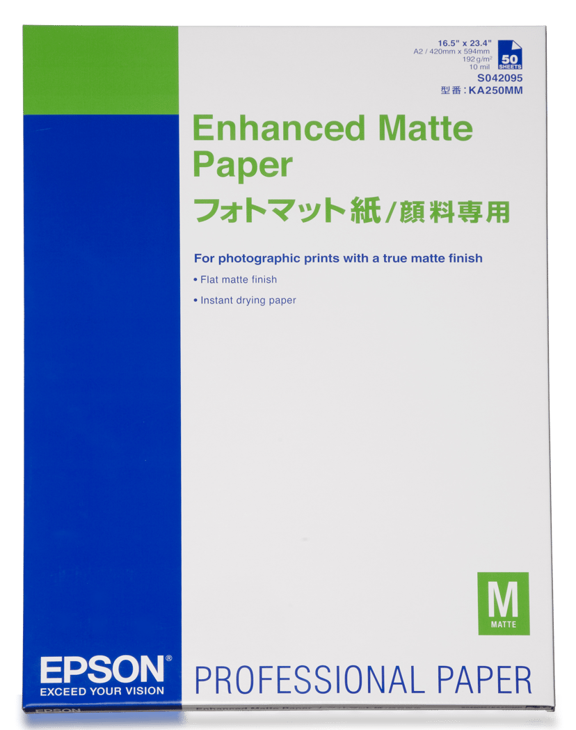 Epson Papir Enhanced Matt A2 50-Ark 192g