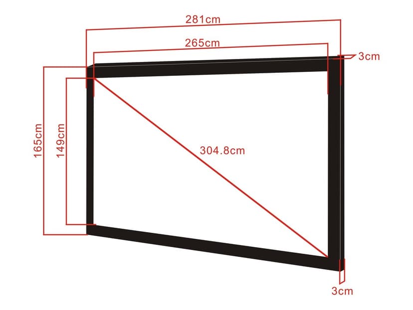 Multibrackets M Framed Projection Screen Deluxe