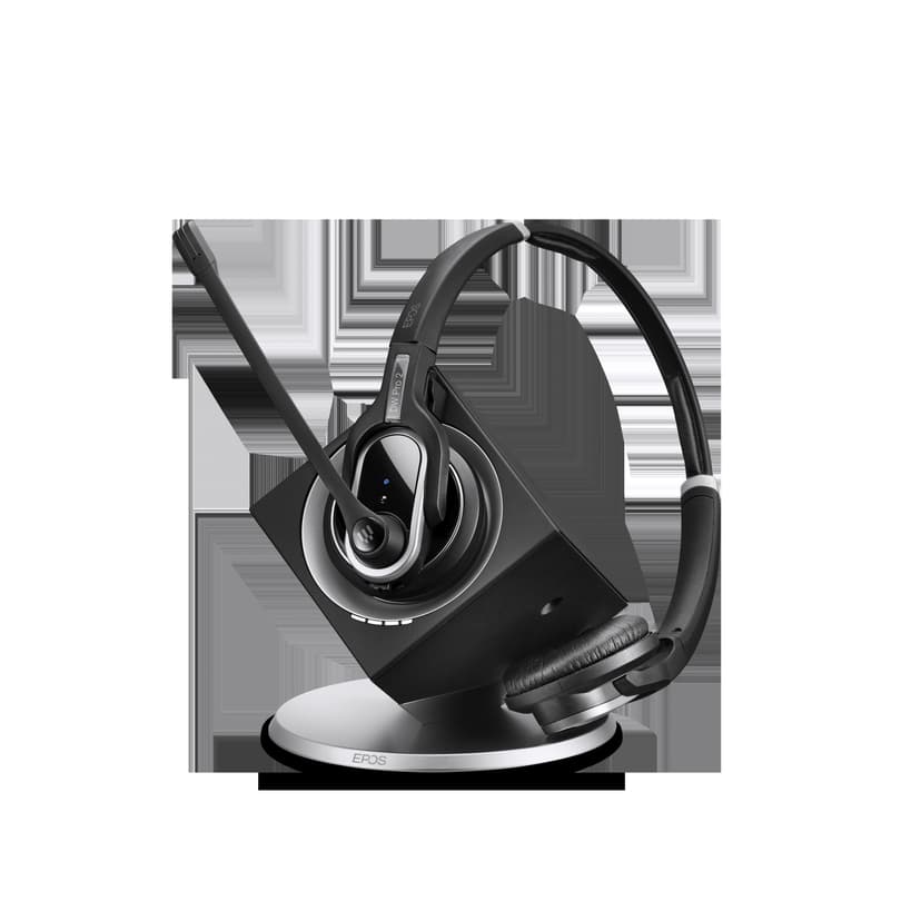 EPOS IMPACT DW PRO 2 ML (Dual Connectivity) Wireless Headset Skype for Business Sølv, Sort