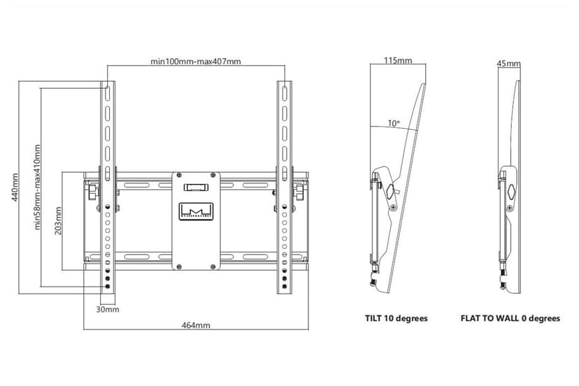 Multibrackets M Universal Tilt Wallmount Medium