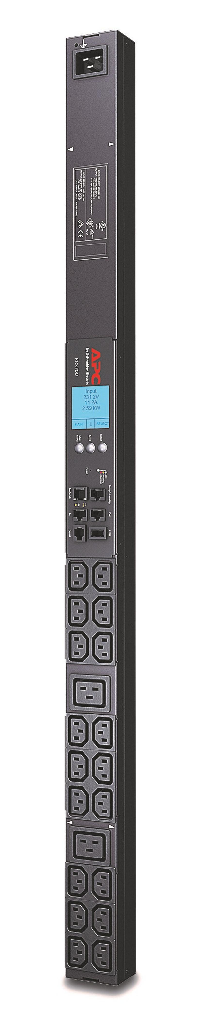 APC AP8858 strømdistribusjonsenhet (PDU) 20 AC-utganger 0U Sort