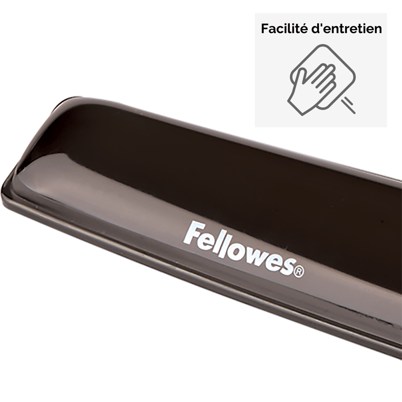 Fellowes Gel Crystal Black Tangentbord Handledstöd