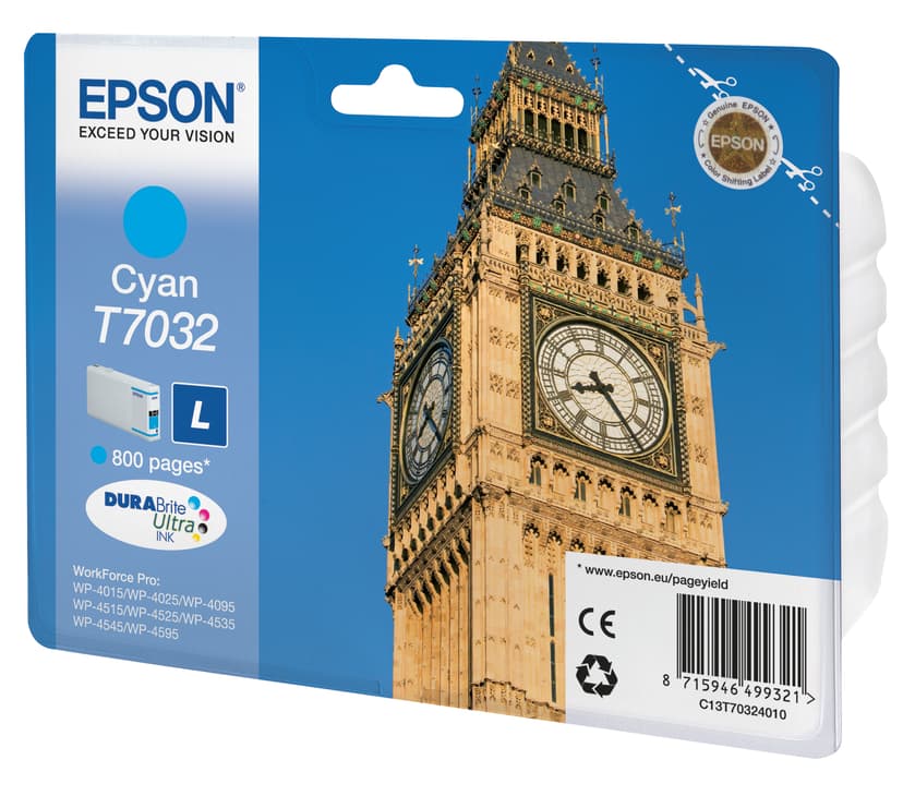 Epson Bläck Cyan T7032 L - WP4000/4500