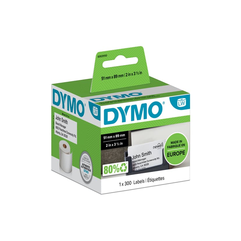 Dymo Etiketter Namnskylt (Utan Lim) 51 x 89mm - LabelWriter