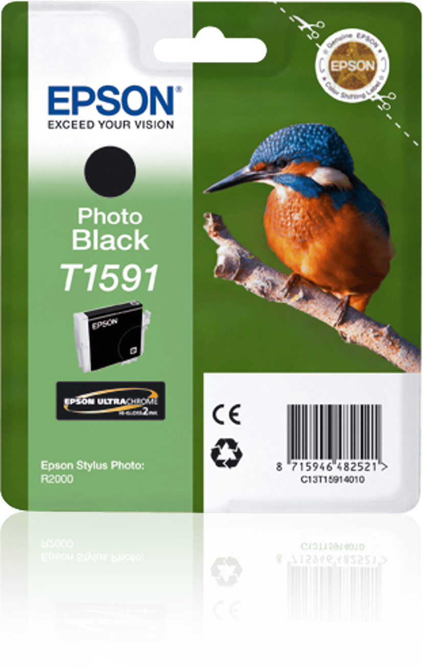 Epson Muste Kuva Musta T1591 - R2000