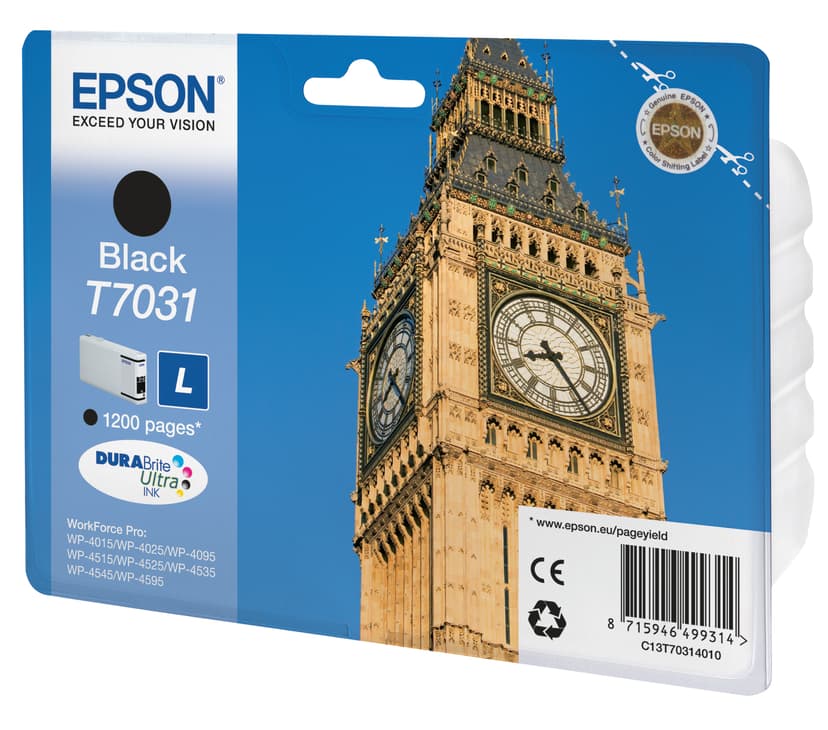 Epson Blæk Sort T7031 L - WP4000/4500