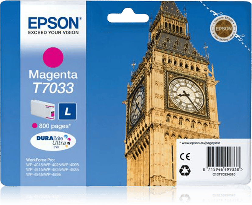 Epson Muste Magenta T7034 L - WP4000/4500