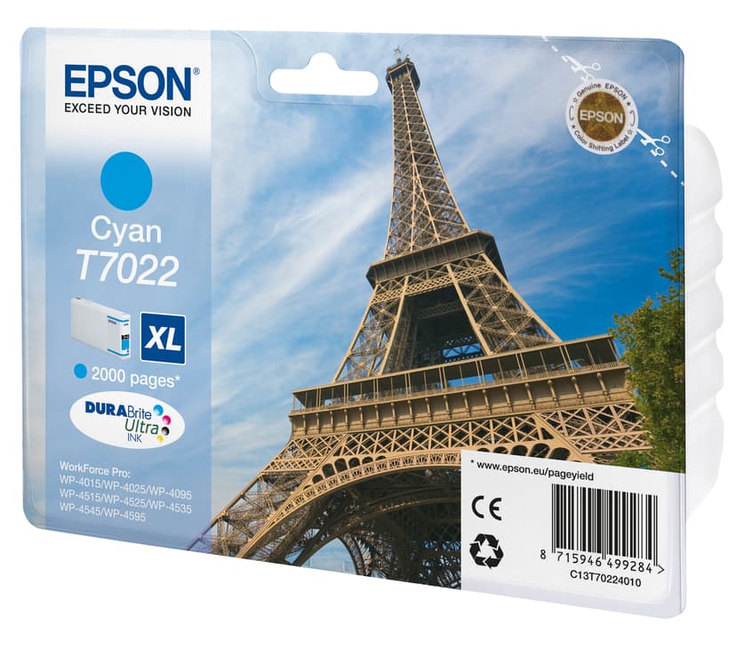 Epson Bläck Cyan T7022 XL - WP4000/4500