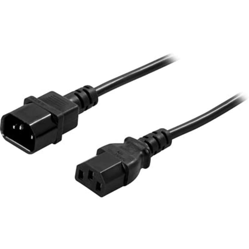 Deltaco Power Cord PC-Monitor 3m C14 Sort