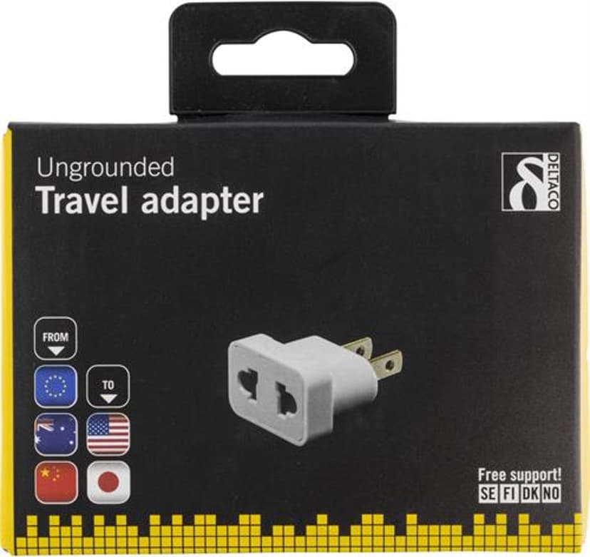 Deltaco Reseadapter Ojordad Eu - US EU/AUS/CH socket US socket