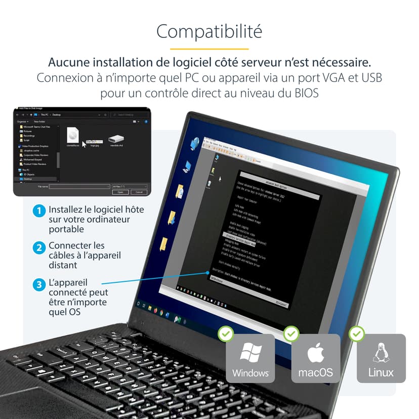 Startech KVM Console to USB 2.0 Portable Laptop Crash Cart Adapter