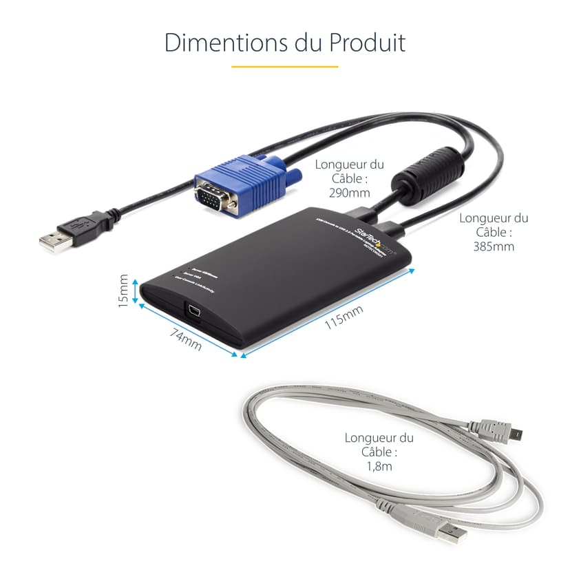Startech KVM Console to USB 2.0 Portable Laptop Crash Cart Adapter
