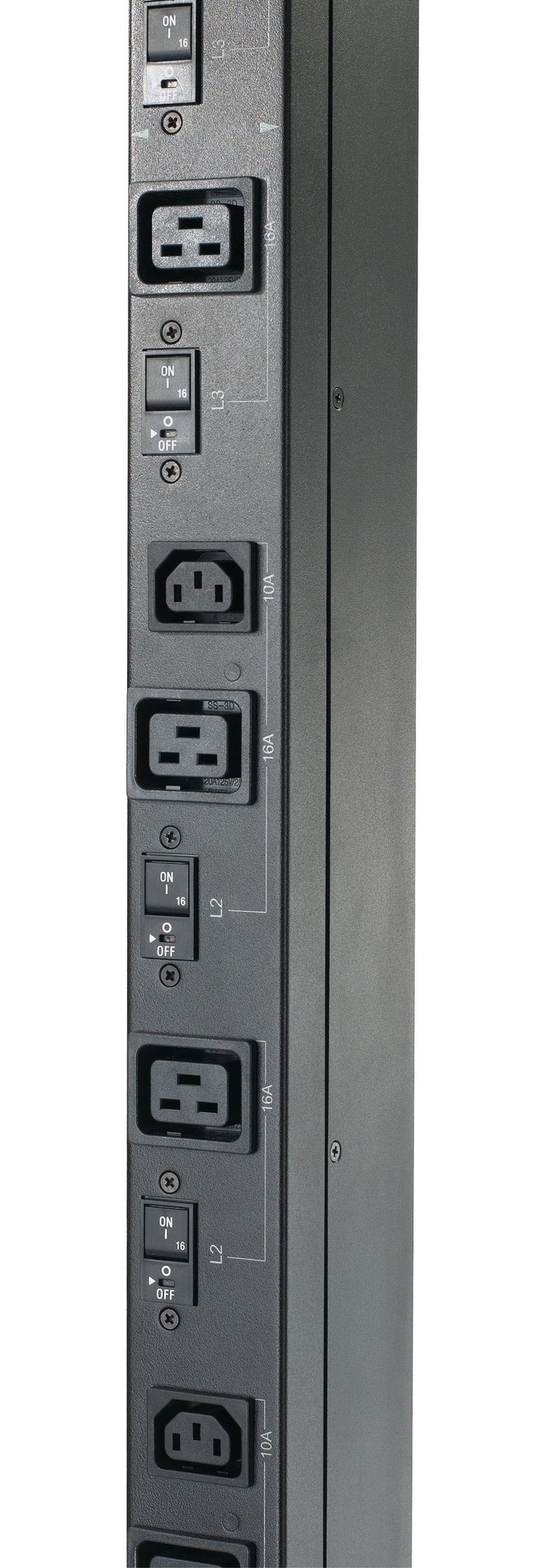 APC Rack PDU, Basic, ZeroU, 32A, 400V, (3x) C13 & (6x) C19, IEC 309 32A 3Fase stekker