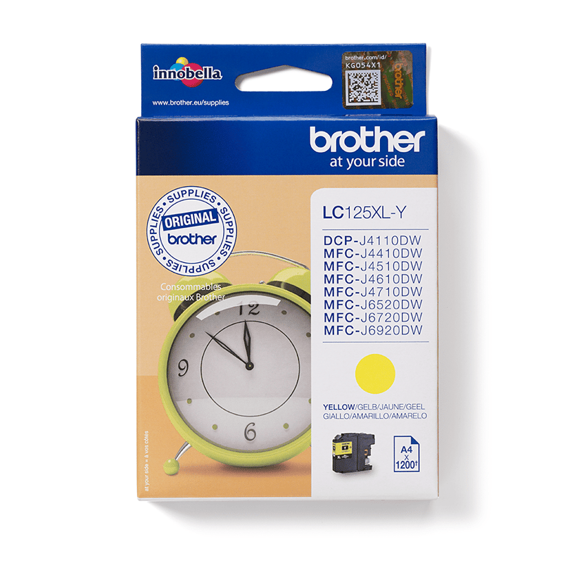 Brother Bläck Gul HC LC125XLY - MFC-J4510DW