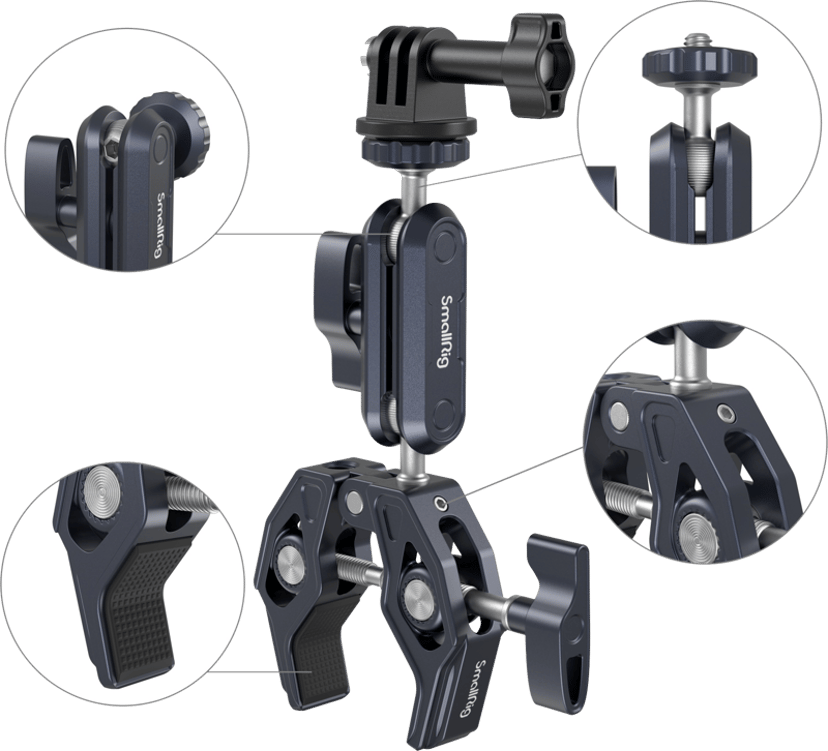 Smallrig 3757 Crab-shaped Clamp With Ballhead Magic Arm