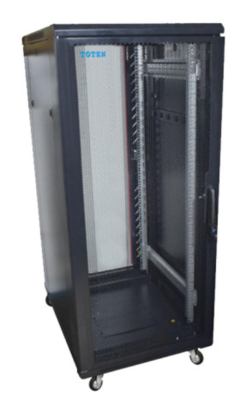Toten G3 19" räkkikaappi 18U 600X1000 rei'itetty ovi